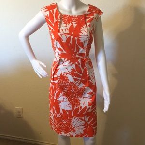 Orange and white dress